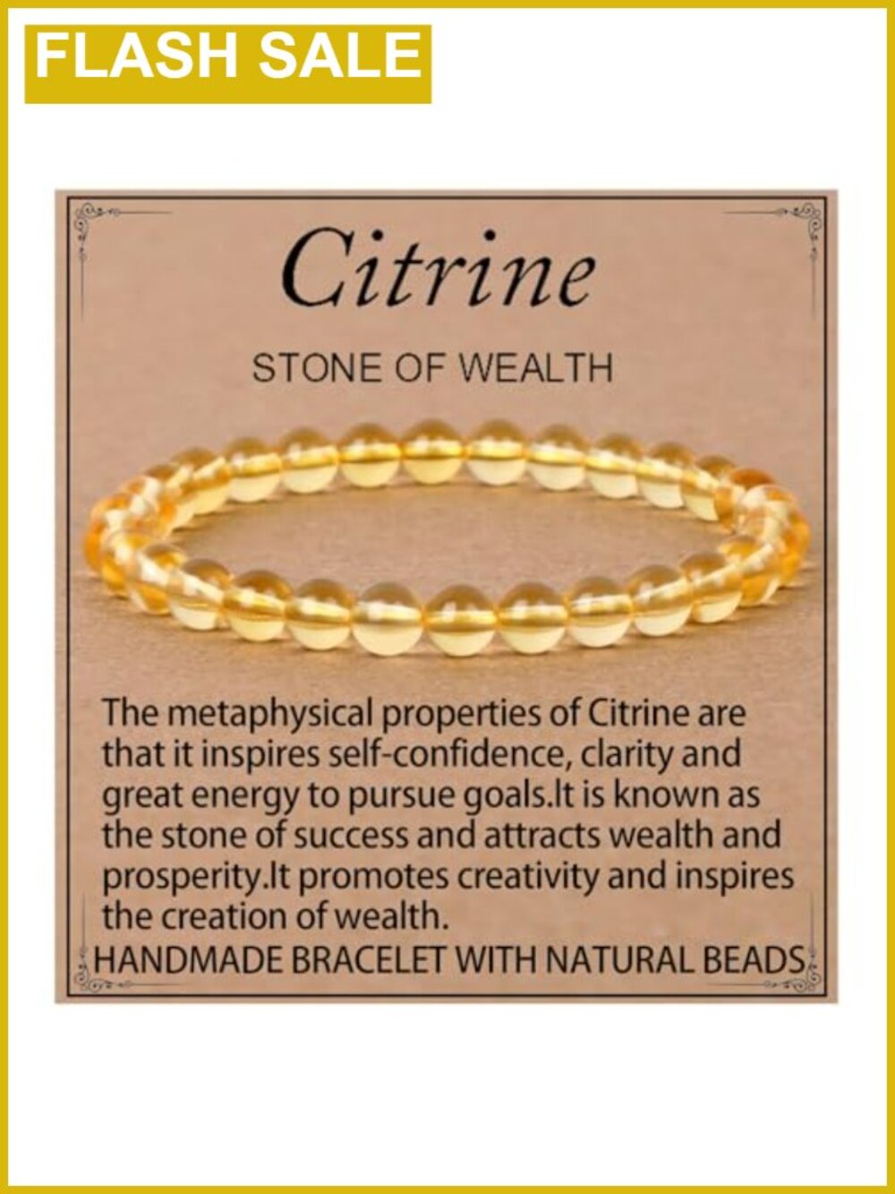 Handmade Natural Gemstone Stretch Bracelet Healing Crystal Round Bead Jewelry